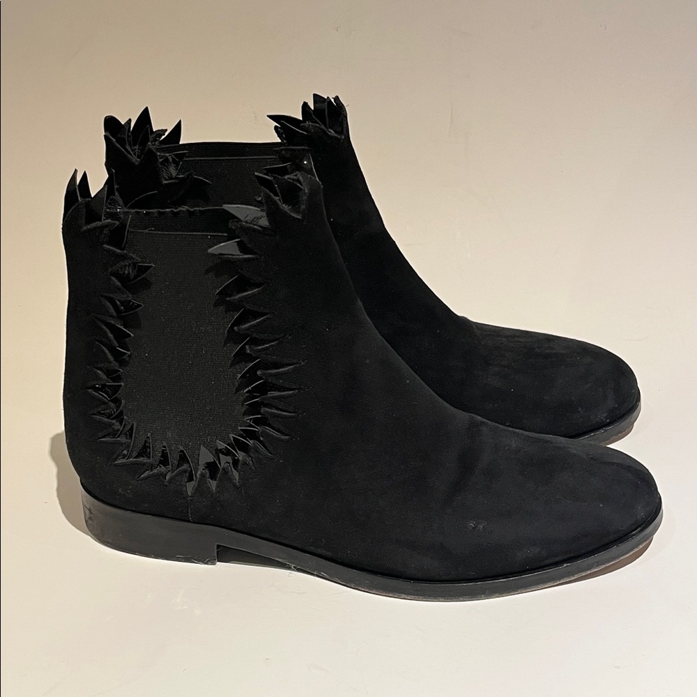 Alaia Suede Ankle Boots with Cutout